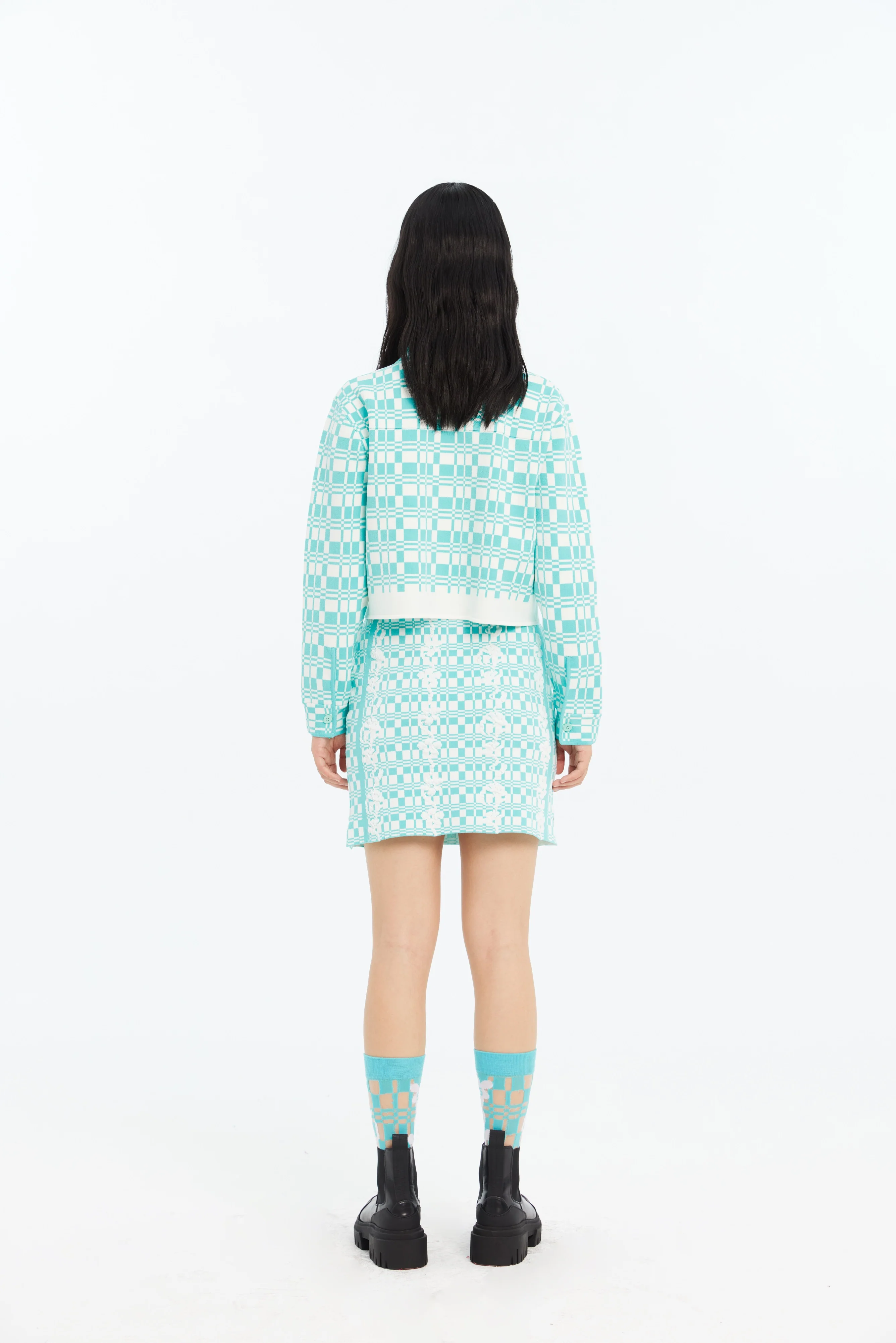 KIRBY FLORAL STITCH ECO MINI SKIRT - Image 4